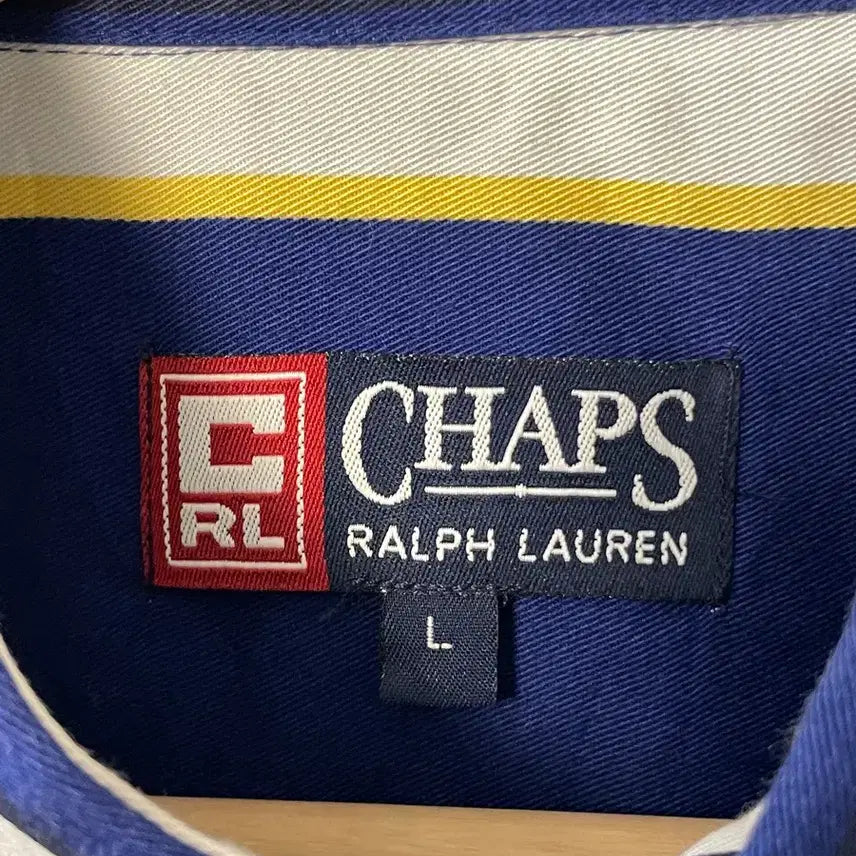 [BUNJANG] Chaps Striped Short Sleeve Shirt / 챕스 스트라이프 반팔 셔츠