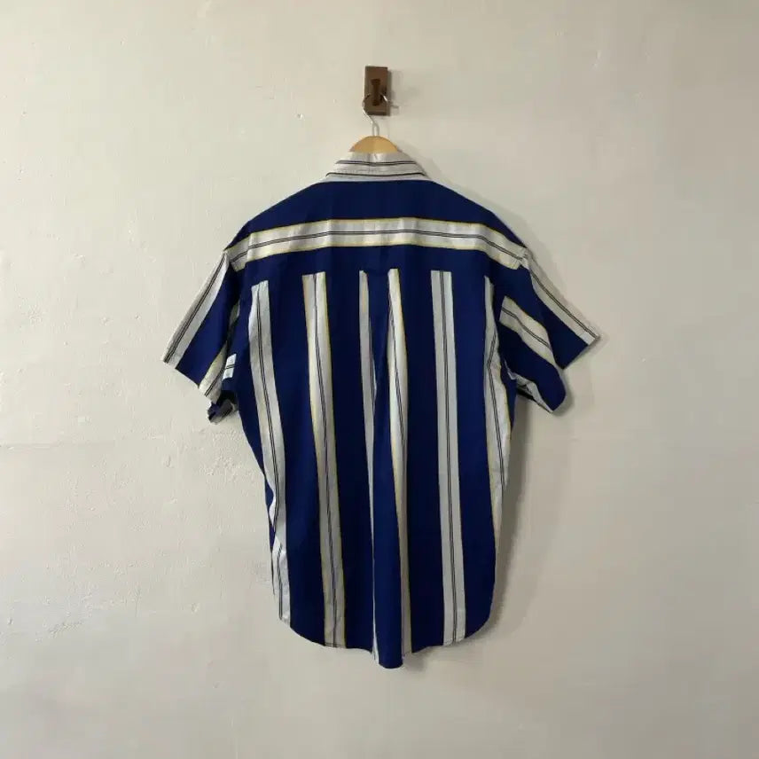 [BUNJANG] Chaps Striped Short Sleeve Shirt / 챕스 스트라이프 반팔 셔츠