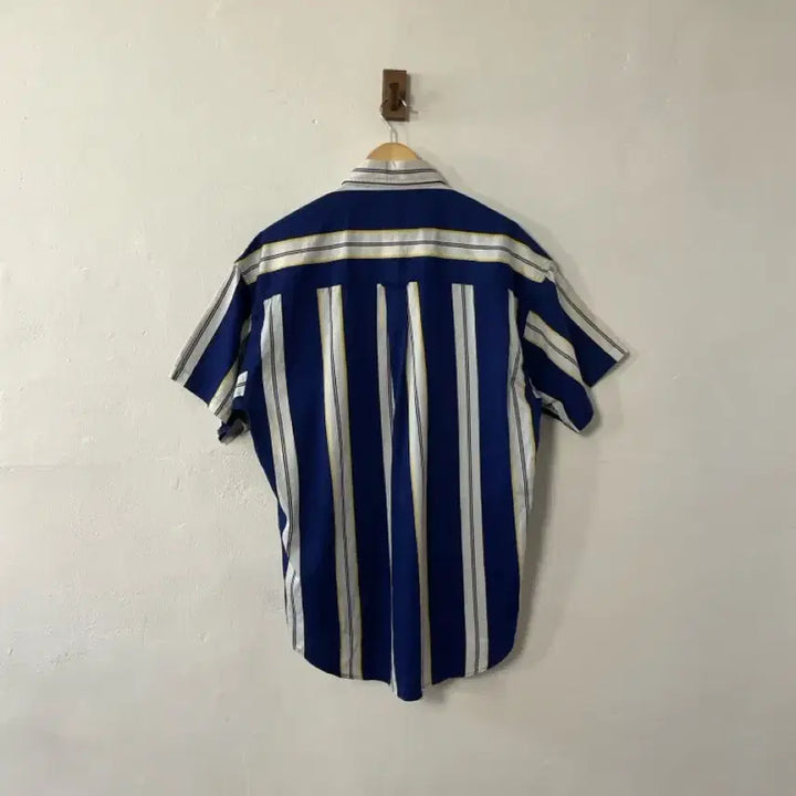 [BUNJANG] Chaps Striped Short Sleeve Shirt / 챕스 스트라이프 반팔 셔츠