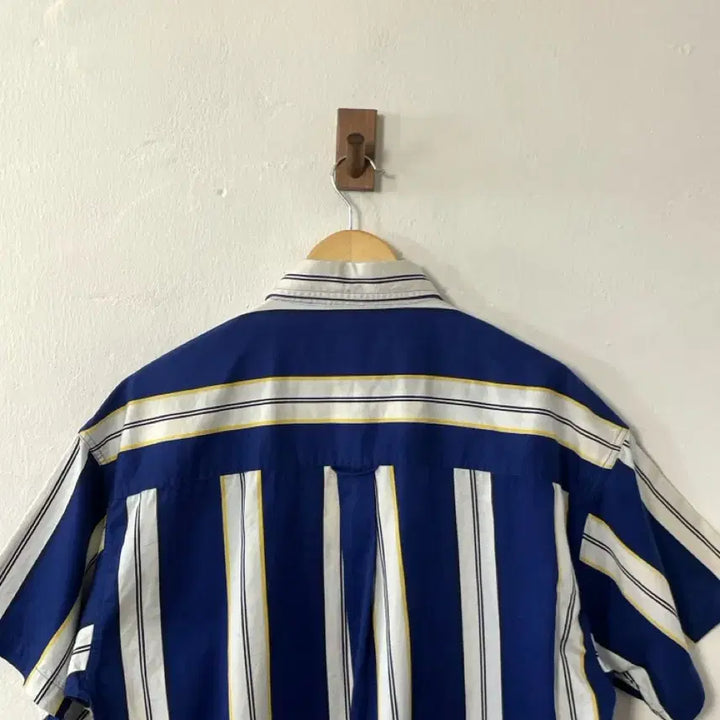 [BUNJANG] Chaps Striped Short Sleeve Shirt / 챕스 스트라이프 반팔 셔츠