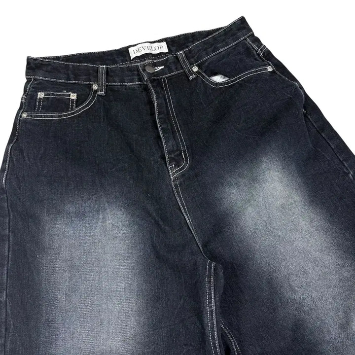 [BUNJANG] Develop Washed Black Denim Pants / Develop 워싱 블랙 데님 팬츠