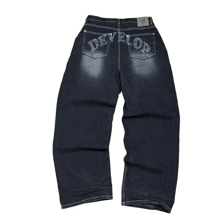[BUNJANG] Develop Washed Black Denim Pants / Develop 워싱 블랙 데님 팬츠
