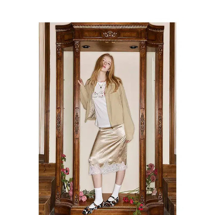 [BUNJANG] UENA American Retro Leather Workwear Short Jacket / UENA 우에나 아메리칸 레트로 가죽 라벨 워크웨어 숏 자켓