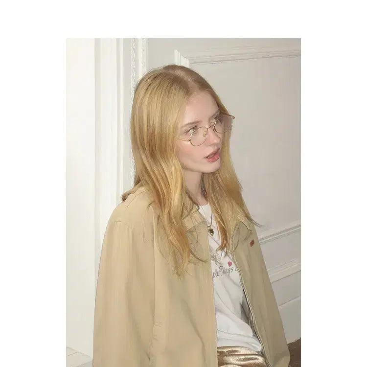 [BUNJANG] UENA American Retro Leather Workwear Short Jacket / UENA 우에나 아메리칸 레트로 가죽 라벨 워크웨어 숏 자켓
