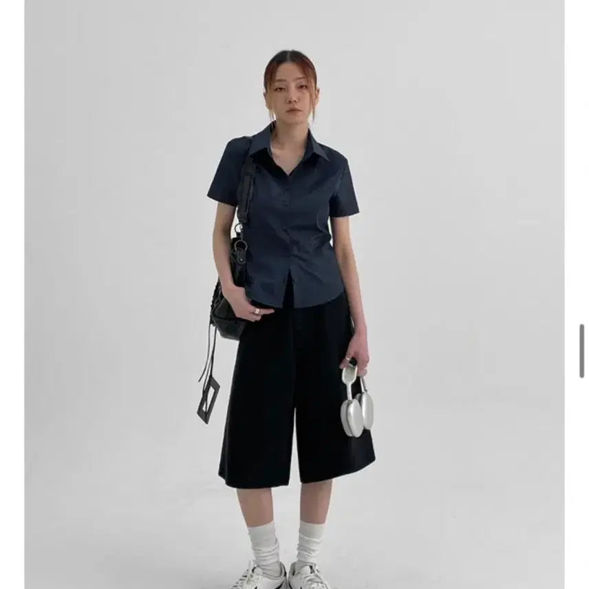 [BUNJANG] Blackup Sacon Basic Short Sleeve Shirt / 블랙업 사콘 베이직 반팔 셔츠