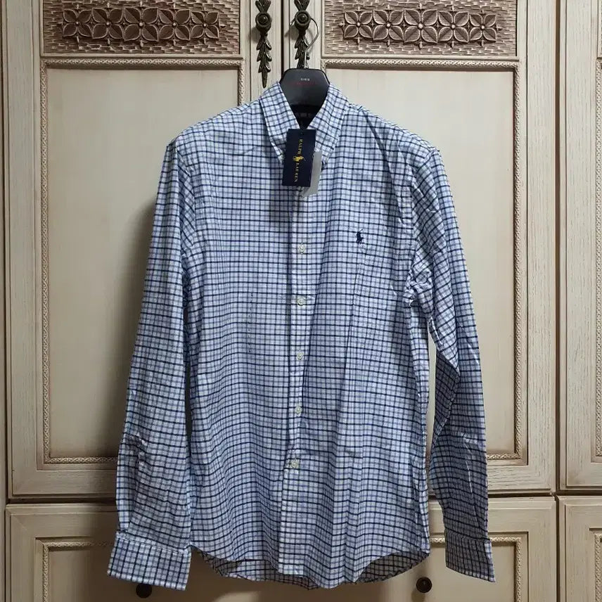 [SOLD OUT] 새상품 폴로 랄프로렌 깅엄체크 셔츠 옥스포드 셔츠 슬림핏 L