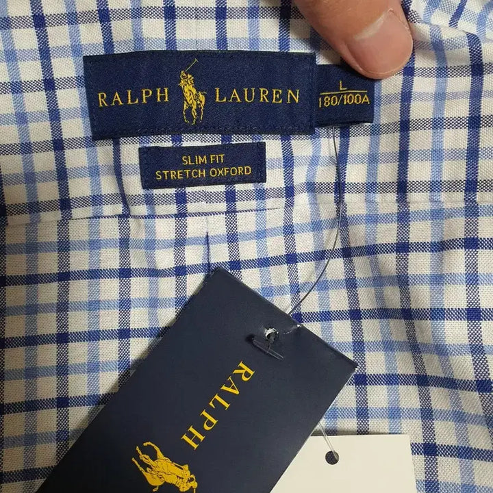 [SOLD OUT] 새상품 폴로 랄프로렌 깅엄체크 셔츠 옥스포드 셔츠 슬림핏 L
