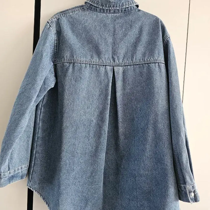 [BUNJANG] Denim Shirt Jacket with Fleece Lining / 기모 안감 데님 셔츠 자켓