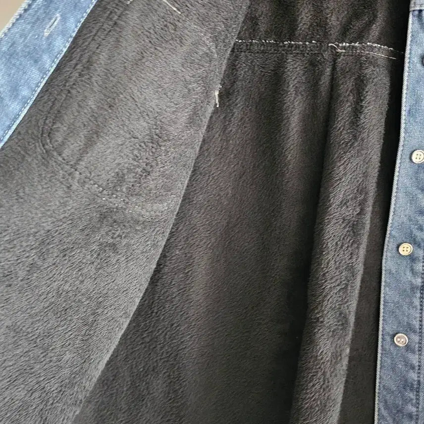[BUNJANG] Denim Shirt Jacket with Fleece Lining / 기모 안감 데님 셔츠 자켓