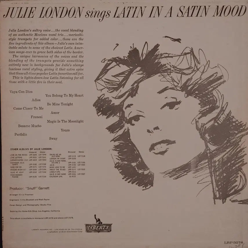 [BUNJANG] Julie London Original Jazz LP / ORIGINAL JAZZ LP - JULIE LONDON