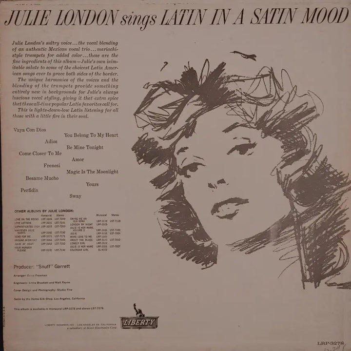[BUNJANG] Julie London Original Jazz LP / ORIGINAL JAZZ LP - JULIE LONDON