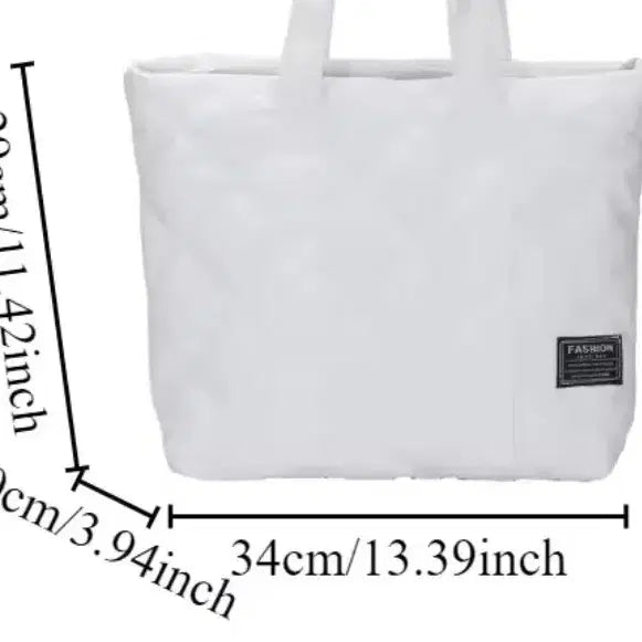 [BUNJANG] White Quilted Tote Shoulder Bag / 화이트 퀼팅 누빔 토트백 숄더백 수납력 좋아요