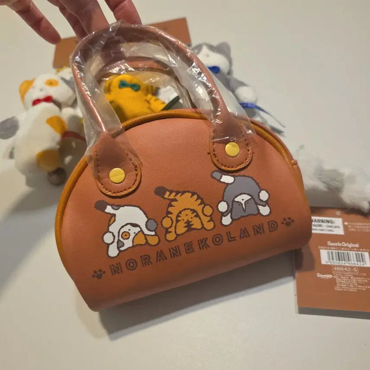 [BUNJANG] Sanrio Noranekoland Mascot Doll Set / 산리오 노라네코랜드 마스코트 인형 미니보스턴 파우치 가방 세트