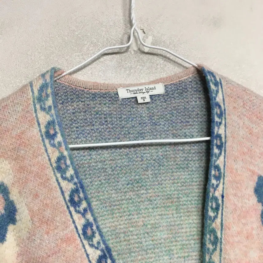 [BUNJANG] Thursday Island Floral Jacquard Cardigan S / 써스데이아일랜드 플라워 자카드 가디건 S