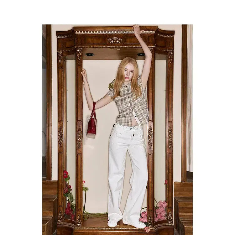 [BUNJANG] UENA White Washing Slimming Straight Leg Jeans / UENA 우에나 화이트 워싱 슬리밍 스트레이트 레그 진