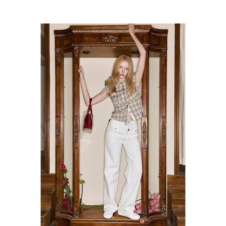 [BUNJANG] UENA White Washing Slimming Straight Leg Jeans / UENA 우에나 화이트 워싱 슬리밍 스트레이트 레그 진