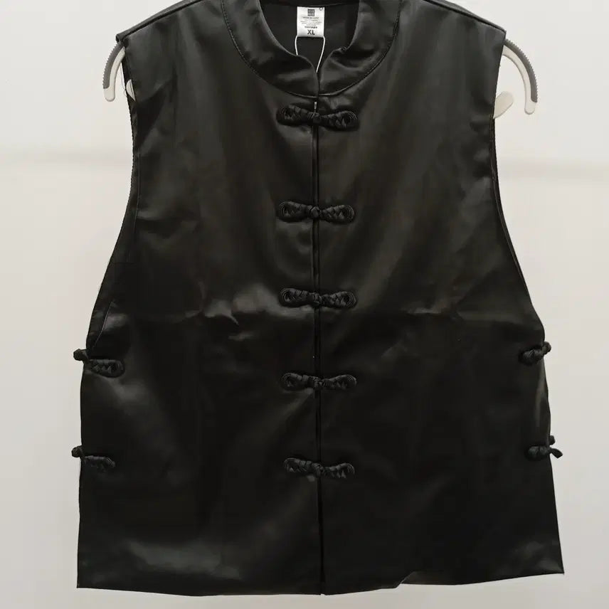 [BUNJANG] Leather Chinese Style Vest / 260318-09 가죽 중화풍 베스트