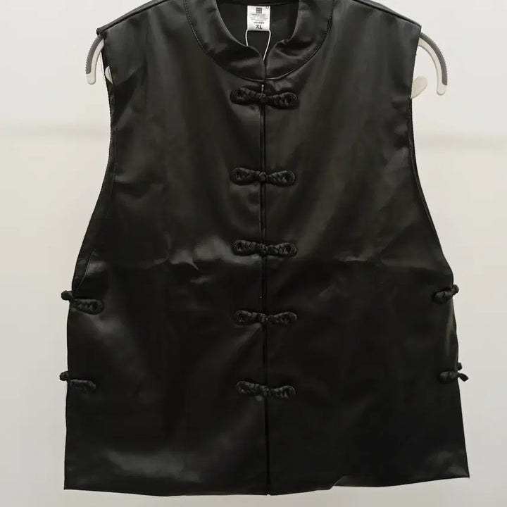 [BUNJANG] Leather Chinese Style Vest / 260318-09 가죽 중화풍 베스트