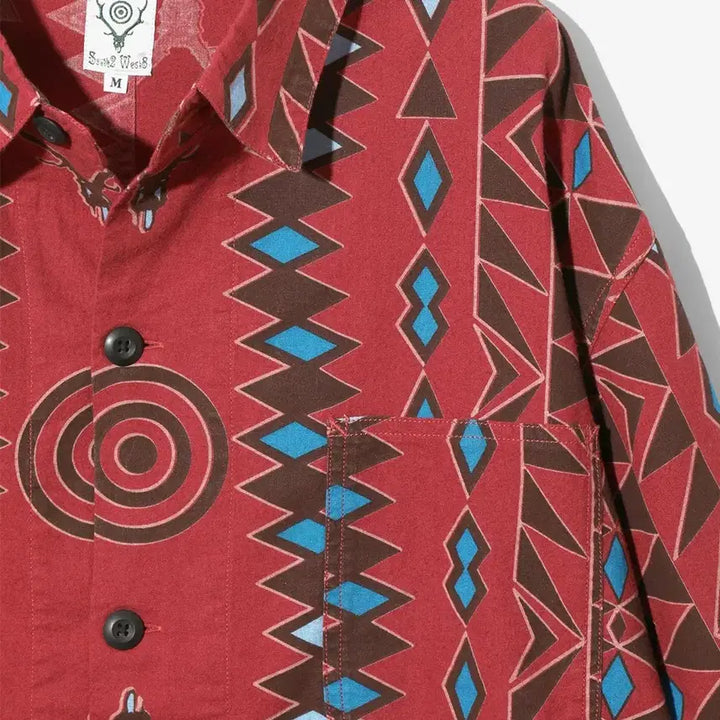 [BUNJANG] South2 West8 Hunting Flannel Coverall Jacket Red / [M][100-105] 남이서팔 헌팅 플란넬 커버올 레드