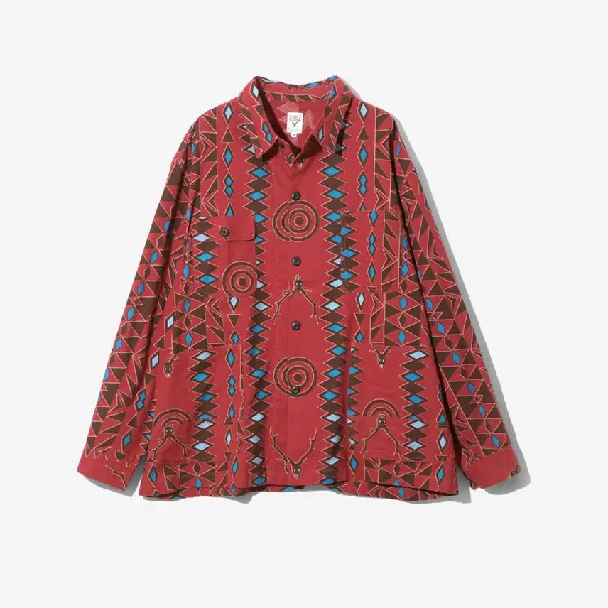 [BUNJANG] South2 West8 Hunting Flannel Coverall Jacket Red / [M][100-105] 남이서팔 헌팅 플란넬 커버올 레드