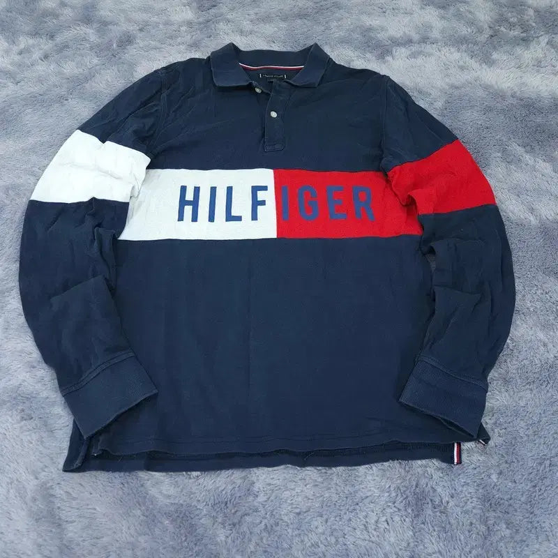[BUNJANG] Tommy Hilfiger Long Sleeve Polo Shirt / [176(16)] 타미힐피거 카라 긴팔 티