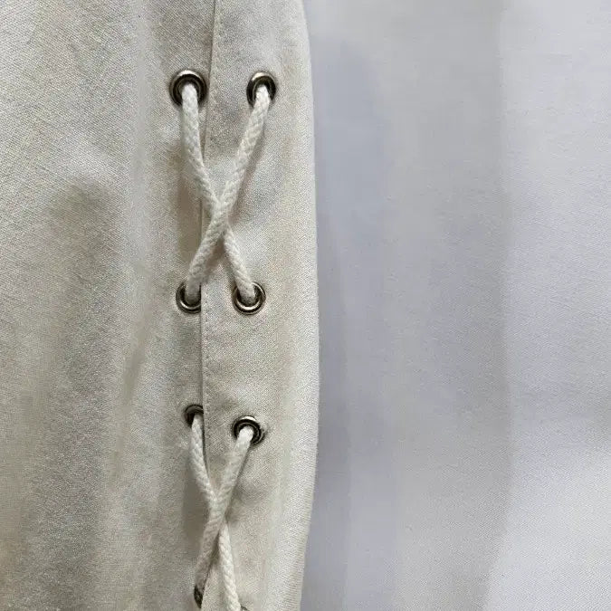 [BUNJANG] Sch White Flare Skirt / 일본제 아일렛 디자인 면100 화이트 플레어 스커트  sch