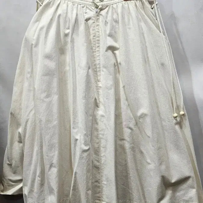 [BUNJANG] Sch White Flare Skirt / 일본제 아일렛 디자인 면100 화이트 플레어 스커트  sch
