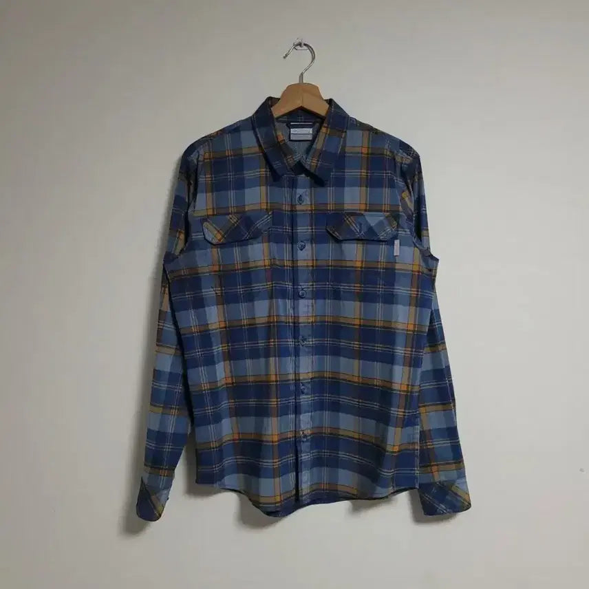 [BUNJANG] Columbia Checkered Shirt - Blue / (M) COLUMBIA 컬럼비아 체크 셔츠 남방 블루
