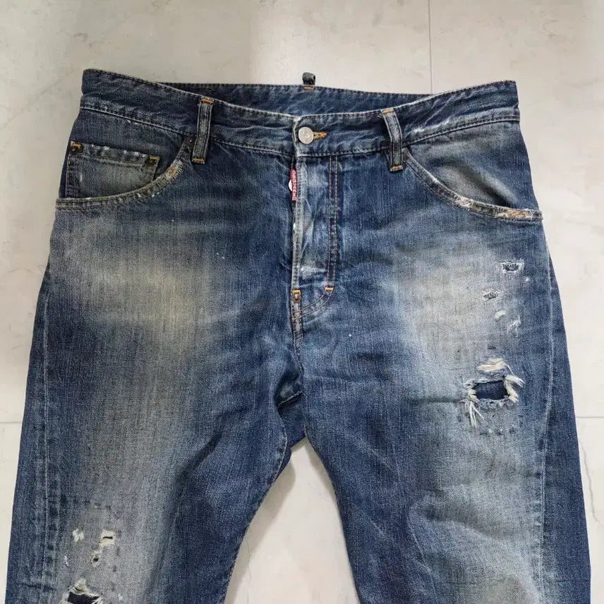 [BUNJANG] Dsquared2 Distressed Wash Baggy Fit Jeans / 디스퀘어드2 배기핏 청바지