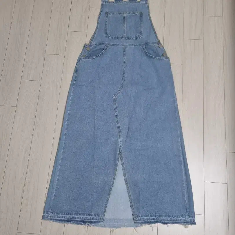 [BUNJANG] Denim Jumpsuit Skirt / 데님 멜빵 스커트 점프수트  <거의새상품>