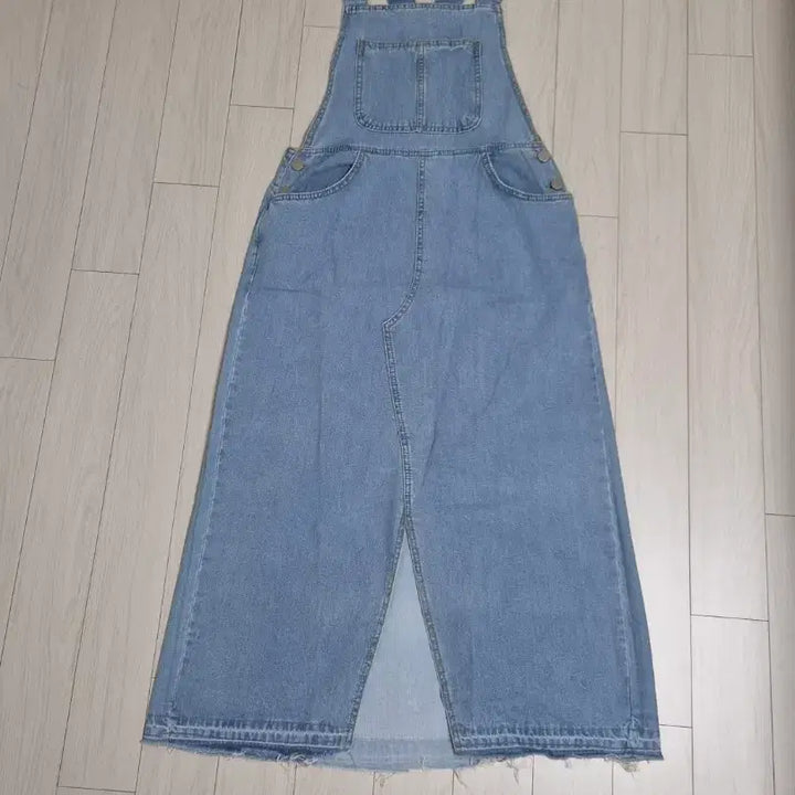 [BUNJANG] Denim Jumpsuit Skirt / 데님 멜빵 스커트 점프수트  <거의새상품>