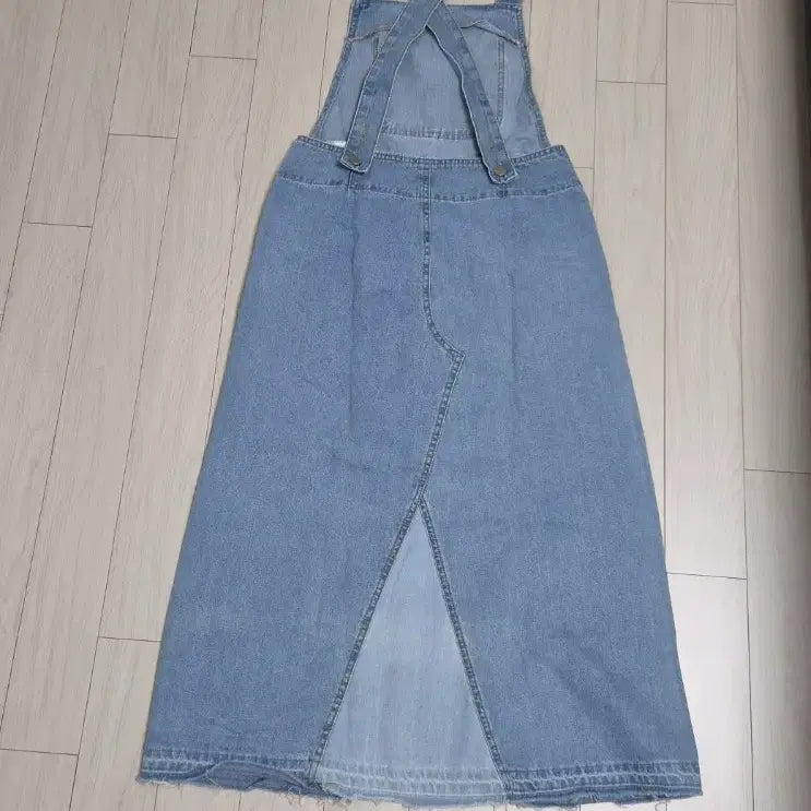 [BUNJANG] Denim Jumpsuit Skirt / 데님 멜빵 스커트 점프수트  <거의새상품>