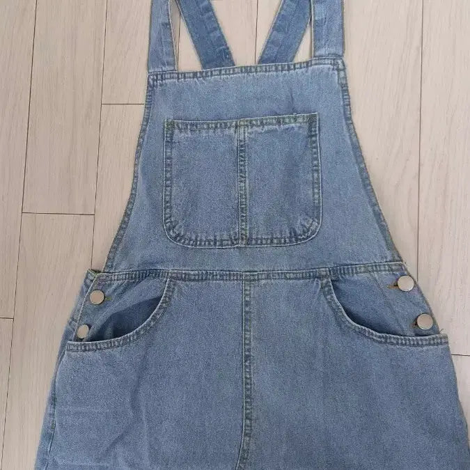 [BUNJANG] Denim Jumpsuit Skirt / 데님 멜빵 스커트 점프수트  <거의새상품>