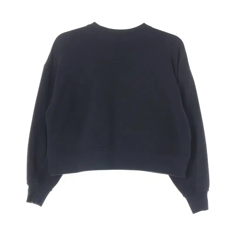 [BUNJANG] Nike Big Swoosh Crop Sweatshirt (Black, M) / 나이키 빅 스우시 로고 크롭 맨투맨 블랙 M