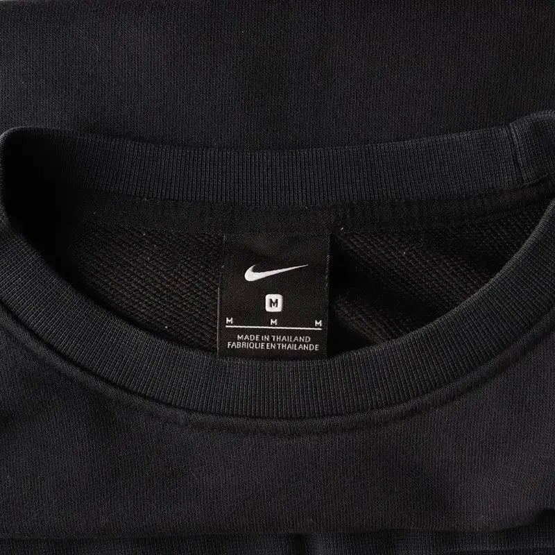[BUNJANG] Nike Big Swoosh Crop Sweatshirt (Black, M) / 나이키 빅 스우시 로고 크롭 맨투맨 블랙 M