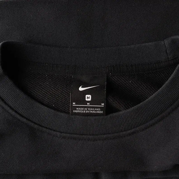 [BUNJANG] Nike Big Swoosh Crop Sweatshirt (Black, M) / 나이키 빅 스우시 로고 크롭 맨투맨 블랙 M