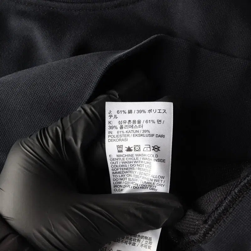 [BUNJANG] Nike Big Swoosh Crop Sweatshirt (Black, M) / 나이키 빅 스우시 로고 크롭 맨투맨 블랙 M