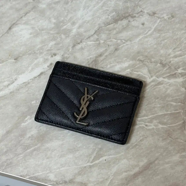 [BUNJANG] Saint Laurent Black Card Wallet / 생로랑 블랙 카드지갑