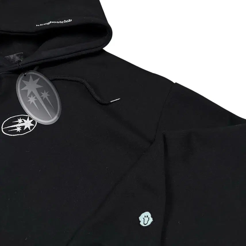 [BUNJANG] Nice Ghost Club Black Hoodie / 나이스 고스트 클럽 블랙 후드티