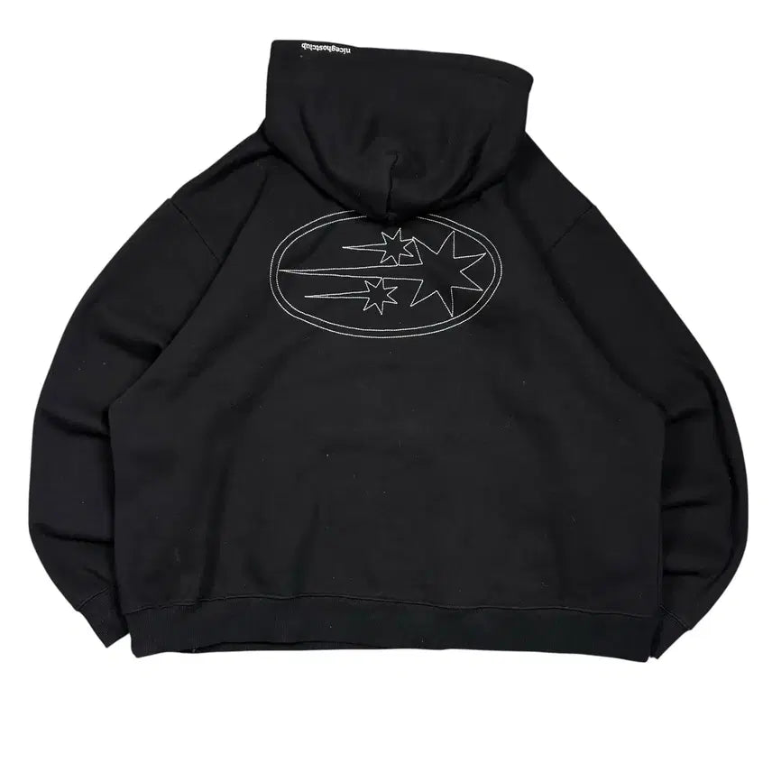 [BUNJANG] Nice Ghost Club Black Hoodie / 나이스 고스트 클럽 블랙 후드티