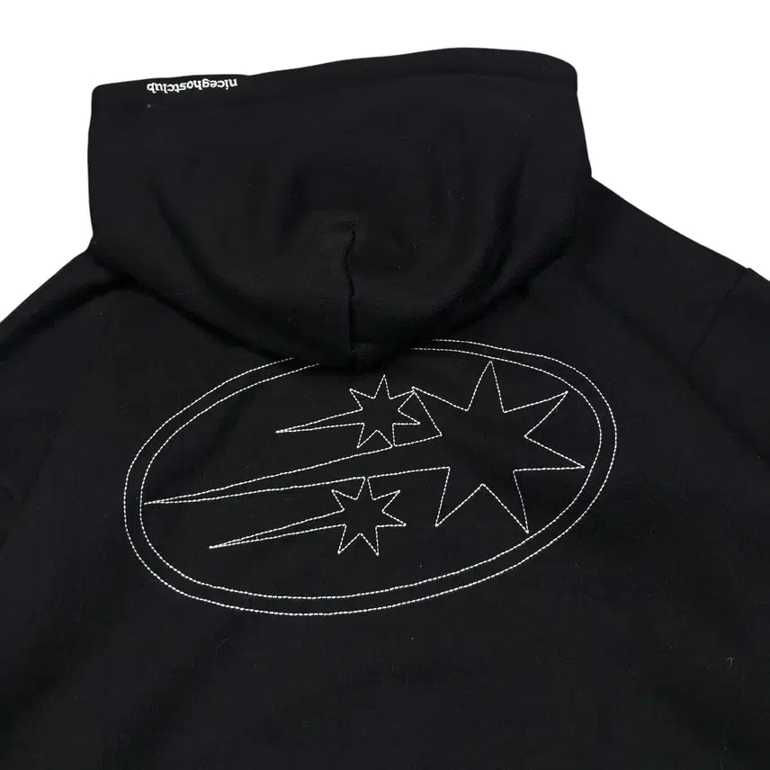 [BUNJANG] Nice Ghost Club Black Hoodie / 나이스 고스트 클럽 블랙 후드티