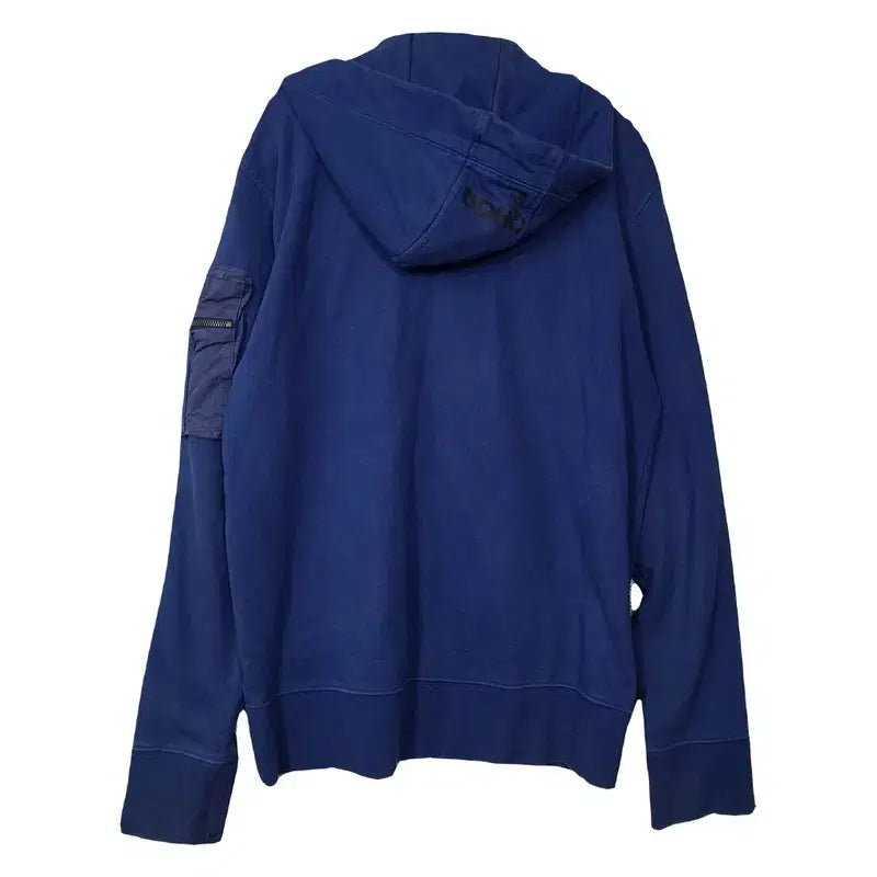[BUNJANG] DOHC Y2K Vintage Printed Hoodie Zip-up (Navy, M) / DOHC 네이비 Y2K 빈티지 프린팅 후드 집업 M