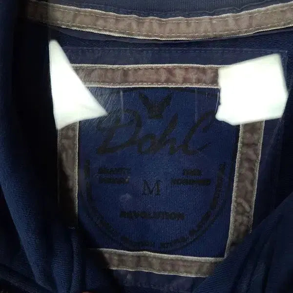 [BUNJANG] DOHC Y2K Vintage Printed Hoodie Zip-up (Navy, M) / DOHC 네이비 Y2K 빈티지 프린팅 후드 집업 M