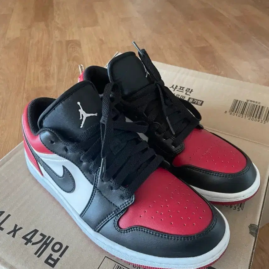 [BUNJANG] Nike Jordan Low Bred Toe Sneakers 265 / 나이키 조던 로우 브레드 토 265