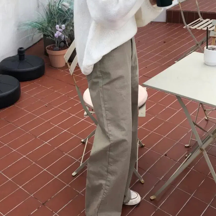[SOLD OUT] 오베럴 뮤어 와이드팬츠 (연카키, M)