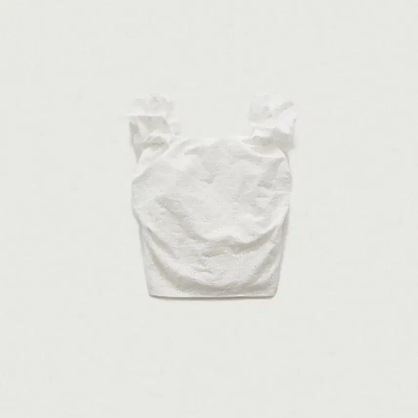 [BUNJANG] Thebarnett Flower Eyelet Scrunchie Top / 더바넷 플라워 아일렛 스크런치 탑
