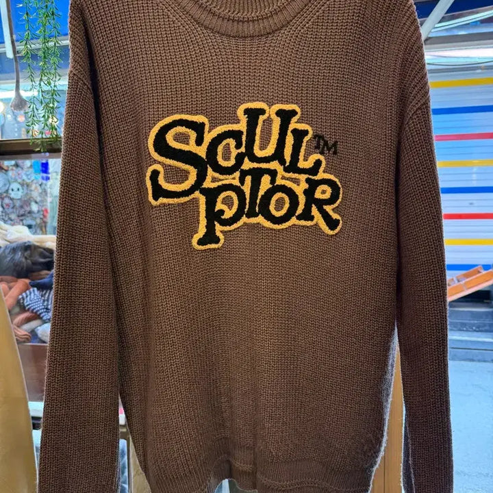 [BUNJANG] Sculptor Purple Knit Sweater / 스컬프터 퍼플 니트