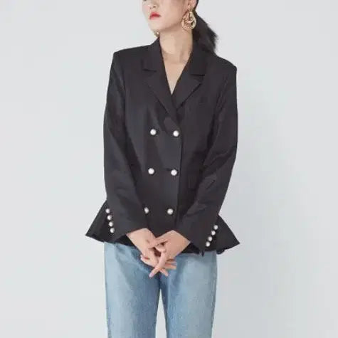 [BUNJANG] JO5 Peplum Pearl Jacket XS / JO5 제이오파이브 페플럼 진주 자켓 XS