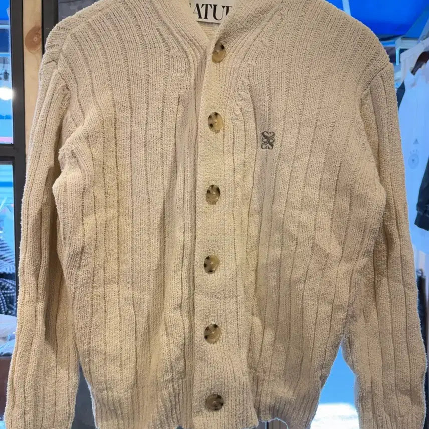 [BUNJANG] Setter Ivory Knit Cardigan / 세터 아이보리 니트 가디건