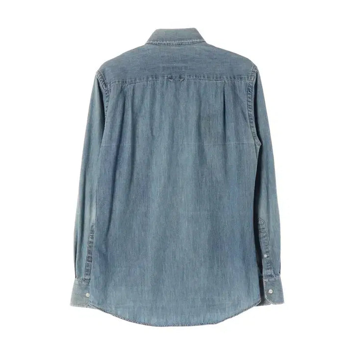 [BUNJANG] The Resume Washed Button-Down Denim Shirt (S) / 더리줌 워싱 버튼다운 데님 셔츠 S